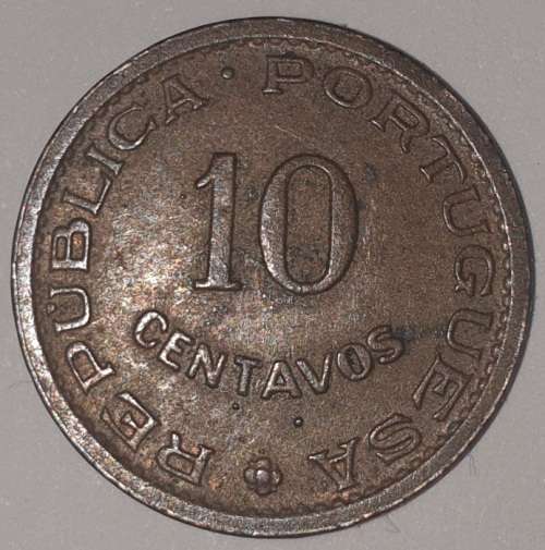 1960 - 10 CENTAVOS COIN - MOCAMBIQUE - MOZAMBIQUE - (Bronze)